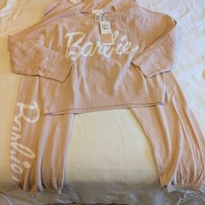 Barefoot Dreams Barbie Pink Cozy Sweater Set